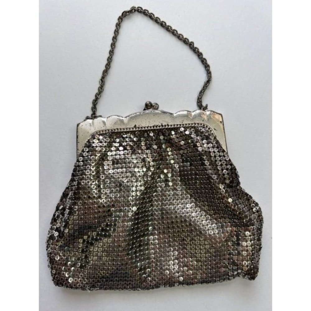 Whiting & Davis Mesh Purse, Vintage Purse, Silver Purse,  Chain Mail Purse